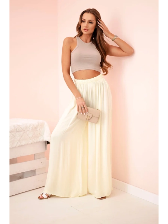 Viskózové nohavice „Freedom“ žlté – Talianska ľahkosť na každý deň Viskózové nohavice „Freedom“ žlté – Talianska ľahkosť na každý deň