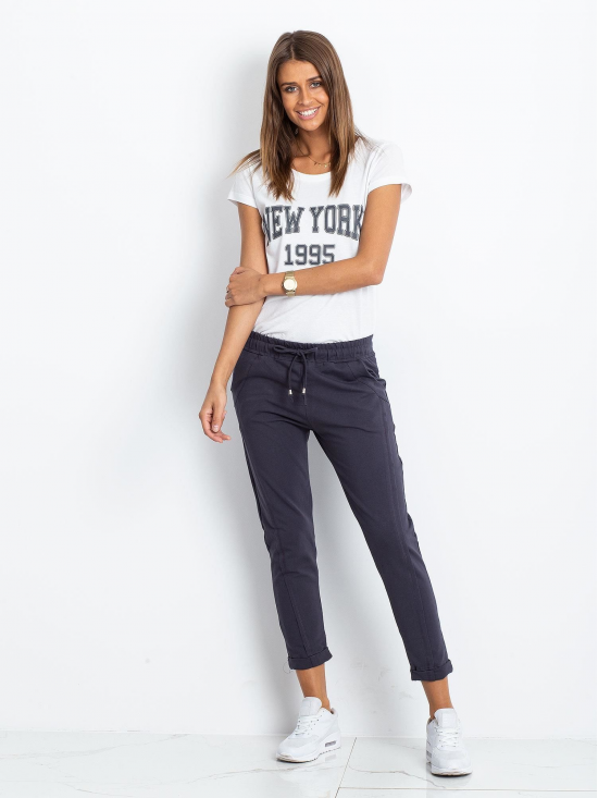 Športové dámske legíny s vreckami, grafitové Športové dámske legíny s vreckami, grafitové